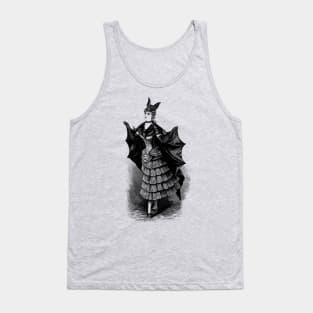 Victorian Girl in Bat Costume Tank Top